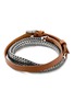 Detail View - Click To Enlarge - JOHN HARDY - Classic Chain Sterling Silver Brown Leather Triple Wrap Bracelet — Size UM