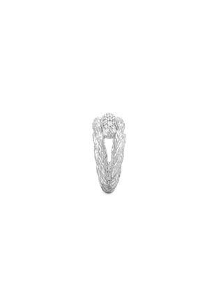 Detail View - Click To Enlarge - JOHN HARDY - Classic Chain Sterling Silver Diamond Ring — Size 7