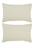 Main View - Click To Enlarge - SUITE702 - Woven Thick Stripe Pillowcase Set of 2 — Olive/Ecru