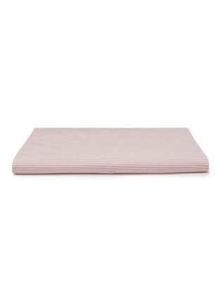 Main View - Click To Enlarge - SUITE702 - Woven Thin Stripe King Size Duvet Cover — Pink/Ecru