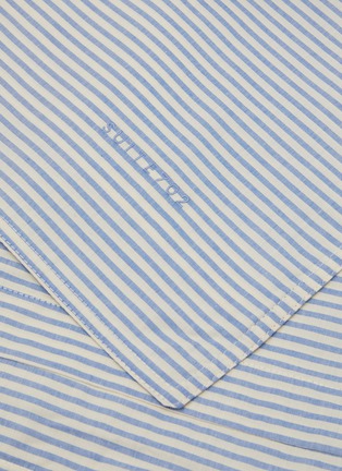 Detail View - Click To Enlarge - SUITE702 - Woven Thin Stripe King Size Duvet Cover — Blue/Ecru