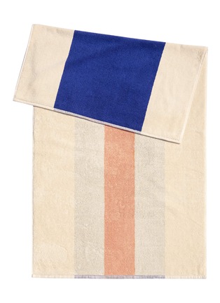 Main View - Click To Enlarge - SUITE702 - X Karel Martens Bath Towel — Royal Blue/Peach