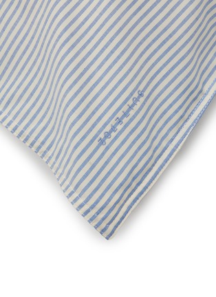 Detail View - Click To Enlarge - SUITE702 - Woven Thin Stripe Pillowcase Set of 2 — Blue/Ecru