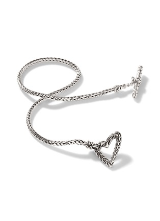 Detail View - Click To Enlarge - JOHN HARDY - Classic Chain Manah Sterling Silver Foxtail Heart Bracelet — Size US