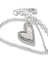 Detail View - Click To Enlarge - JOHN HARDY - Classic Chain Manah Sterling Silver Diamond Heart Pendant Necklace — Size 16-18