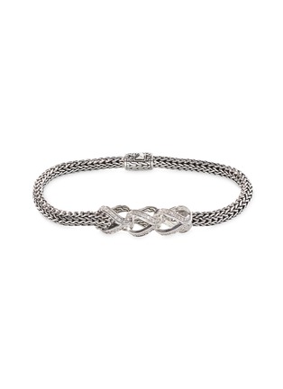 Main View - Click To Enlarge - JOHN HARDY - Classic Chain Asli Sterling Silver Diamond Bracelet — Size UXS