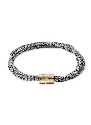 Main View - Click To Enlarge - JOHN HARDY - Classic Chain 18K Gold Silver Triple Row Bracelet — Size UM