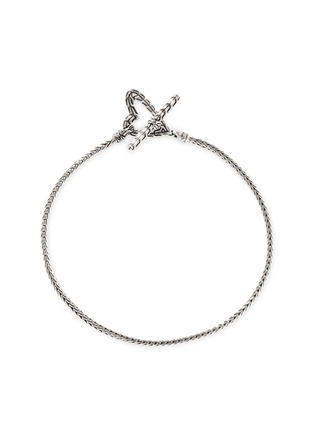 Front View - Click To Enlarge - JOHN HARDY - Classic Chain Manah Sterling Silver Foxtail Heart Bracelet — Size UM