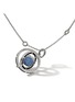  - JOHN HARDY - Moon Door Sterling Silver Blue Sapphire Pendant Necklace — Size 28-30