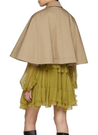 Back View - Click To Enlarge - CHLOÉ - Cropped Cotton Gabardine Coat