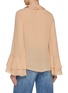 Back View - Click To Enlarge - CHLOÉ - Georgette Ruffle Sleeve Silk Blouse