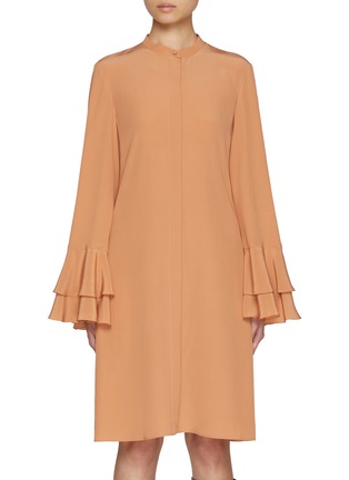 Main View - Click To Enlarge - CHLOÉ - Band Collar Silk Dress