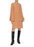 Figure View - Click To Enlarge - CHLOÉ - Band Collar Silk Dress