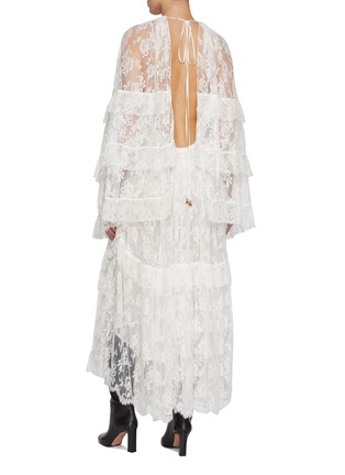 Back View - Click To Enlarge - CHLOÉ - Floral Lace Tiered Dress