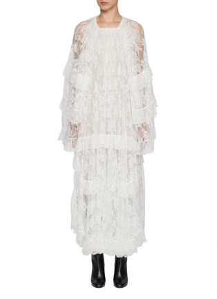 Main View - Click To Enlarge - CHLOÉ - Floral Lace Tiered Dress