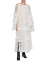 Figure View - Click To Enlarge - CHLOÉ - Floral Lace Tiered Dress