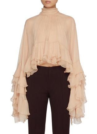 Main View - Click To Enlarge - CHLOÉ - Draped Neckline Silk Blouse