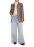 Figure View - Click To Enlarge - CHLOÉ - Light Bleached Cotton Wide Leg Jeans