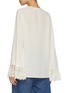 Back View - Click To Enlarge - CHLOÉ - Lace Cuffs Silk Blouse