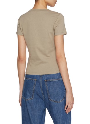 Back View - Click To Enlarge - CHLOÉ - Velvet logo Cotton T-Shirt