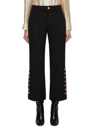 Main View - Click To Enlarge - CHLOÉ - Cropped Virgin Wool Blend De Poudre Pants