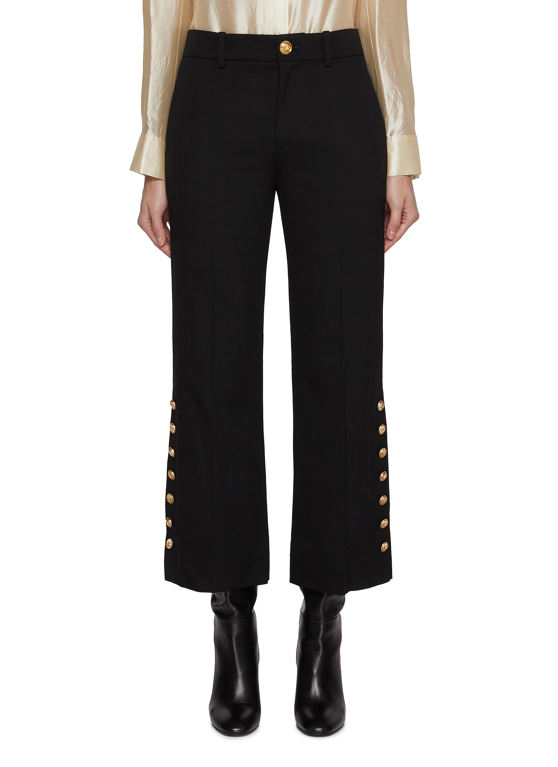 CHLOÉ | Cropped Virgin Wool Blend De Poudre Pants | Women