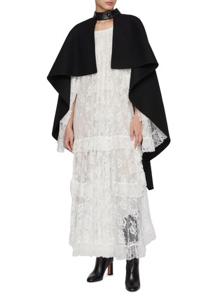 Figure View - Click To Enlarge - CHLOÉ - Double Face Wool Cape Coat