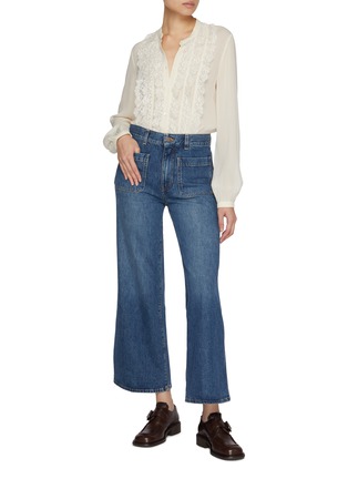 Figure View - Click To Enlarge - CHLOÉ - Faded Dark Wash Jeans