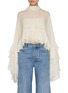 Main View - Click To Enlarge - CHLOÉ - High Low Ruffle Silk Mousseline Blouse