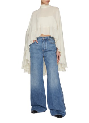 Figure View - Click To Enlarge - CHLOÉ - Ruffle Silk Georgette Blouse