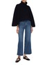 Figure View - Click To Enlarge - CHLOÉ - Short Turtleneck Wool Knit Cape Jacket