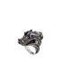 Detail View - Click To Enlarge - JOHN HARDY - Legends Naga Sapphire Reticulated Silver Ring — Size 10