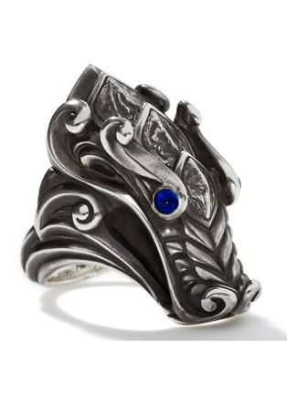  - JOHN HARDY - Legends Naga Sapphire Reticulated Silver Ring — Size 10
