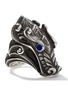  - JOHN HARDY - Legends Naga Sapphire Reticulated Silver Ring — Size 10