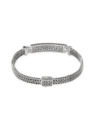 Detail View - Click To Enlarge - JOHN HARDY - Classic Chain Sterling Silver Diamond Station Bracelet — Size US