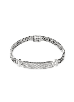 Main View - Click To Enlarge - JOHN HARDY - Classic Chain Sterling Silver Diamond Station Bracelet — Size US