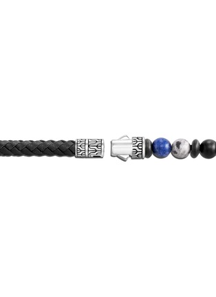 Detail View - Click To Enlarge - JOHN HARDY - Classic Chain Sterling Silver Brown Leather Triple Wrap Bracelet — Size UL