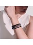  - JOHN HARDY - Classic Chain Sterling Silver Brown Leather Triple Wrap Bracelet — Size UL