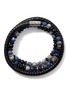 Front View - Click To Enlarge - JOHN HARDY - Classic Chain Sterling Silver Brown Leather Triple Wrap Bracelet — Size UL