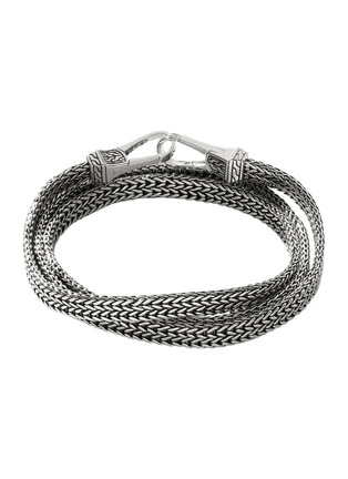 Detail View - Click To Enlarge - JOHN HARDY - Classic Chain Sterling Silver Triple Wrap Bracelet — Size UM