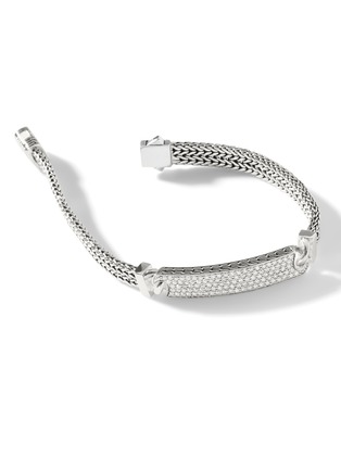 Detail View - Click To Enlarge - JOHN HARDY - Classic Chain Diamond Sterling Silver Station Bracelet — Size UM