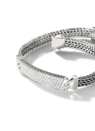  - JOHN HARDY - Classic Chain Diamond Sterling Silver Station Bracelet — Size UM