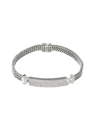 Main View - Click To Enlarge - JOHN HARDY - Classic Chain Diamond Sterling Silver Station Bracelet — Size UM