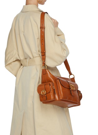 Front View - Click To Enlarge - CHLOÉ - Medium Double Carry Leather Camera Bag