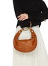 Front View - Click To Enlarge - CHLOÉ - Small Leather Hobo Bracelet Bag