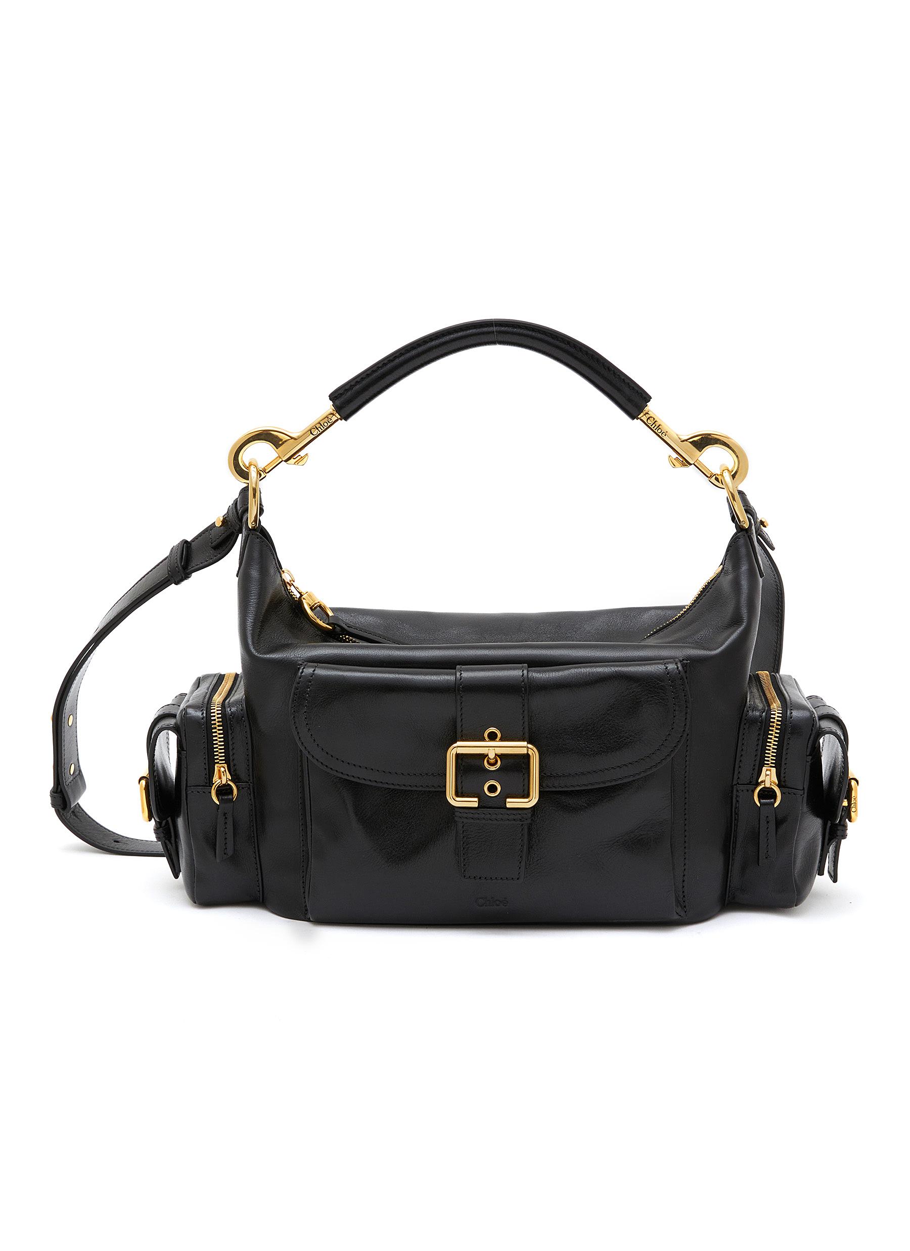 CHLOE | MEDIUM DOUBLE CARRY CAMERA BAG BLACK バッグ CHLOÉ | Medium Double Carry Leather Camera Bag | BLACK