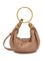 【Chloe】レザー製スモールBracelet Hobo Bag 関税送料込 Chloé Small Bracelet Hobo Bag In Grained Leather in Clay