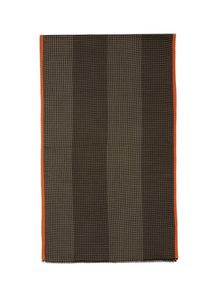 Main View - Click To Enlarge - JANAVI - Dublin Houndstooth Motif Merino Wool Scarf