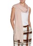 Figure View - Click To Enlarge - JANAVI - Pearl Butterfly Merino Wool Scarf