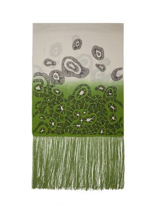 Main View - Click To Enlarge - JANAVI - Amoeba Embroidered Cashmere Scarf